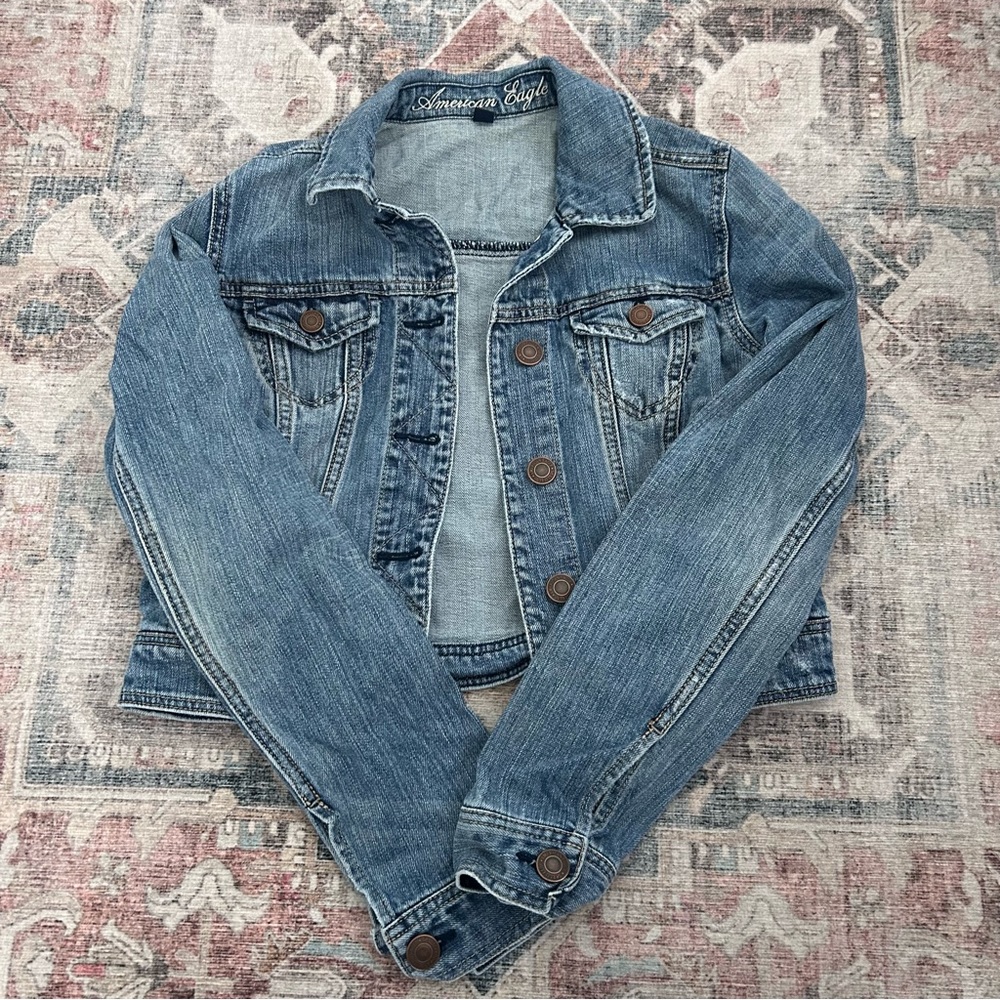 American Eagle denim jean jacket size S